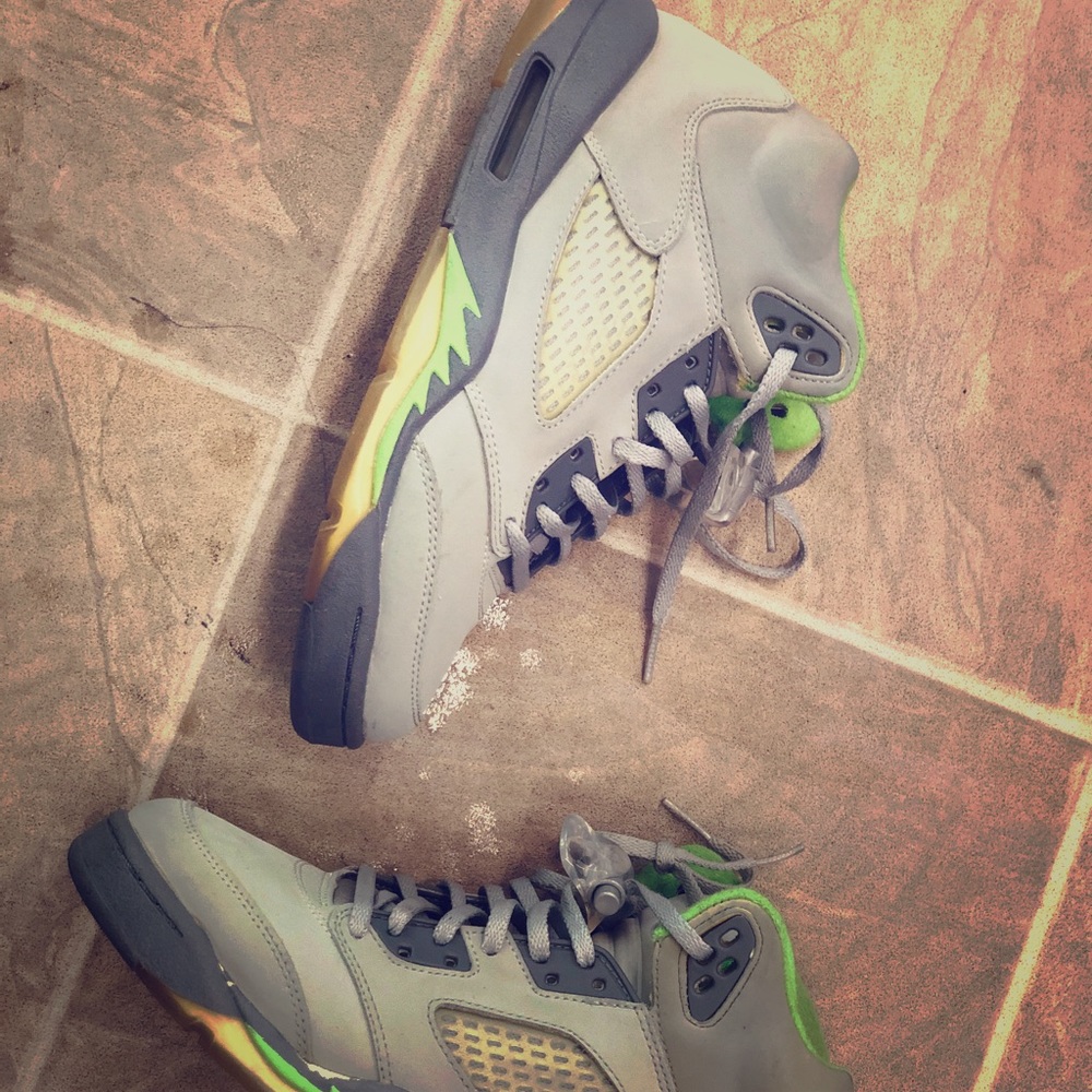 Jordan 5 Green and Grey 5.5